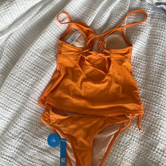 Cupshe ruffled Tankini orange never worn swimsuit - Picture 3 of 3